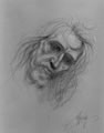 Michael Hensley Drawings, Human Heads 5